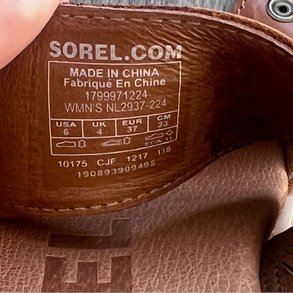 Sorel Torpeda Slide II Flat Slip On Slide Sandals Leather Size 6 - Picture 8 of 10